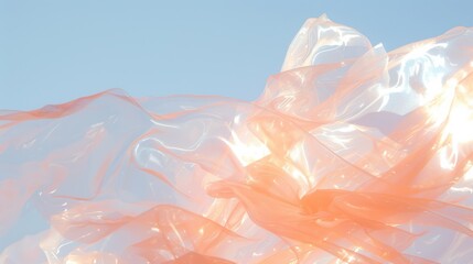 Abstract fluid background with pastel pink, blue, and gold hues, glossy texture, and luminous reflections. Background 