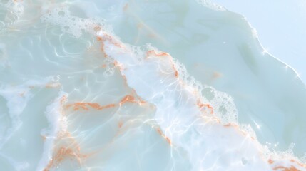 Abstract fluid background with pastel pink, blue, and gold hues, glossy texture, and luminous reflections. Background 