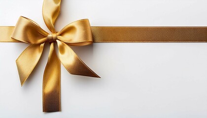 Fototapeta premium gold ribbon with bow