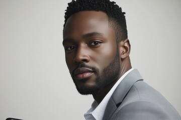 Obraz premium Confident Black Businessman Portrait