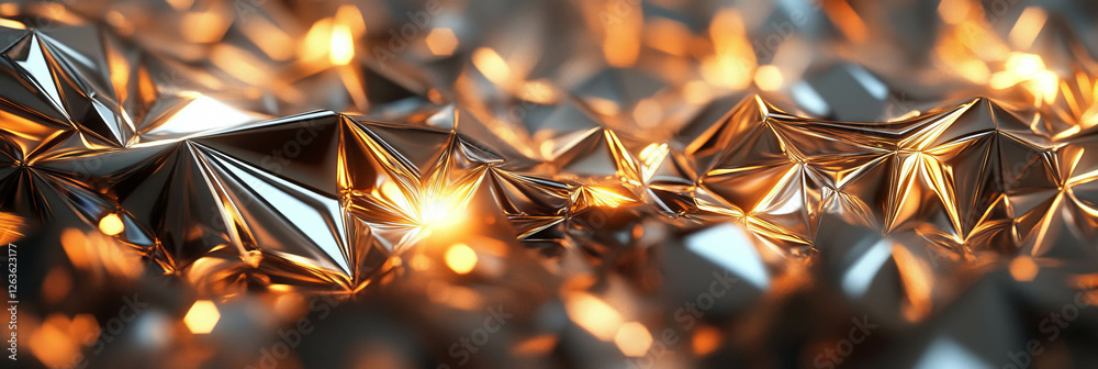 Poster bright crystalline bokeh texture with angular shapes showcasing sharp edges