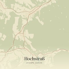 Vintage map of Hochstraß, Austria.