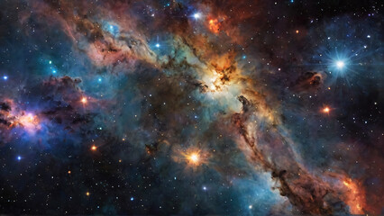 Fototapeta premium Space background with many stars