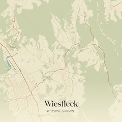 Fototapeta premium Vintage map of Wiesfleck, Austria.