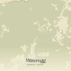 Fototapeta premium Vintage map of Mitteregg, Austria.