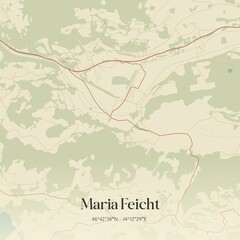Obraz premium Vintage map of Maria Feicht, Austria.