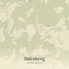 Vintage map of Hafenberg, Austria.