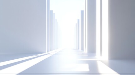 Fototapeta premium An open door leading to the universe, with colorful lights and bokeh effects all around. The light from inside shines through the door frame, creating an ethereal atmosphere.