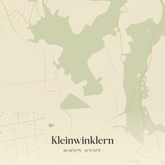 Obraz premium Vintage map of Kleinwinklern, Austria.
