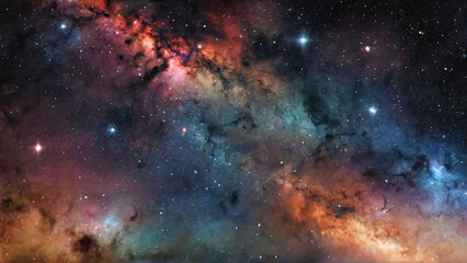 Fototapeta premium Space background with many stars