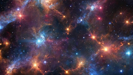 Fototapeta premium Space background with many stars