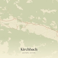Fototapeta premium Vintage map of Kirchbach, Austria.