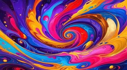 Obraz premium Vivid Whirlwinds: A Symphony of Color and Motion 