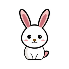 Cute bunny rabbit celebrating Easter with a joyful expression and playful colors in a cheerful setting