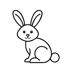 Fototapeta premium Cute bunny with fluffy tail celebrating Easter, perfect for festive decorations and spring-themed activities