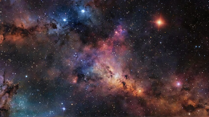 Naklejka premium Space background with many stars