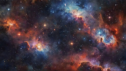 Naklejka premium Space background with many stars