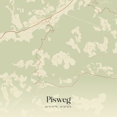 Vintage map of Pisweg, Austria.