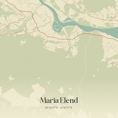 Vintage map of Maria Elend, Austria.