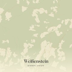 Vintage map of Weißenstein, Austria.