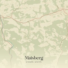 Vintage map of Maisberg, Austria.