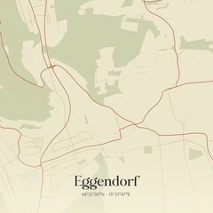 Vintage map of Eggendorf, Austria.