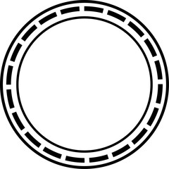 Circle clip art design on plain white transparent isolated background for card, shirt, hoodie, sweatshirt, apparel, tag, mug, icon, poster or badge