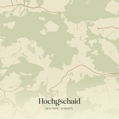 Obraz premium Vintage map of Hochgschaid, Austria.