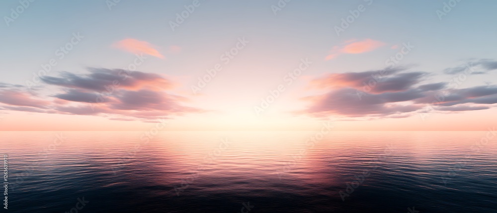 Sticker Serene Sunset Over Calm Ocean (1)