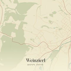 Vintage map of Weinzierl, Austria.