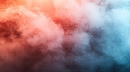 Naklejka premium Abstract smoke swirls in vibrant orange and blue tones