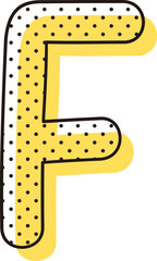 Letter F with overlapping effect