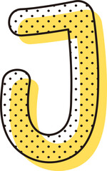 Letter J with overlapping effect