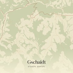 Obraz premium Vintage map of Gschaidt, Austria.