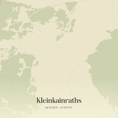 Obraz premium Vintage map of Kleinkainraths, Austria.