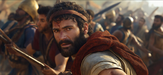 The Battle of Gibeon: Joshua's Miracle of the Long Day, A Cinematic and Photorealistic Depiction of God's Intervention