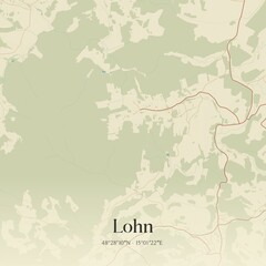 Fototapeta premium Vintage map of Lohn, Austria.
