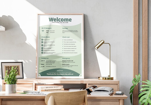 Home Rental Welcome Poster