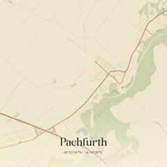 Vintage map of Pachfurth, Austria.