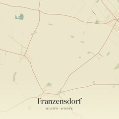 Vintage map of Franzensdorf, Austria.
