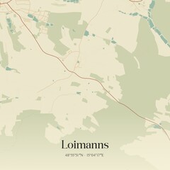 Obraz premium Vintage map of Loimanns, Austria.