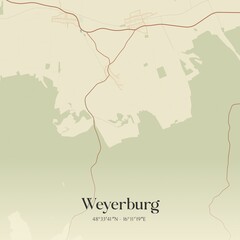 Obraz premium Vintage map of Weyerburg, Austria.