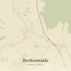 Vintage map of Breitenwaida, Austria.