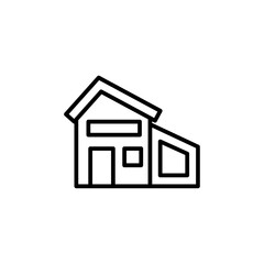 banglow iconVector illustration in black