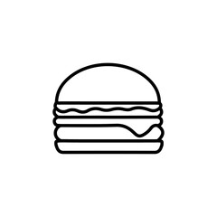 burger icon Vector illustration in black