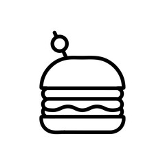 burger iconVector illustration in black