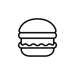 burger icon Vector illustration in black