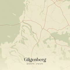 Obraz premium Vintage map of Gilgenberg, Austria.