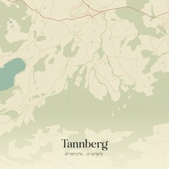 Obraz premium Vintage map of Tannberg, Austria.