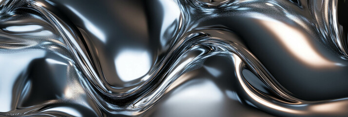 Elegant glossy plastic with chrome accents showcasing intriguing reflections and textures